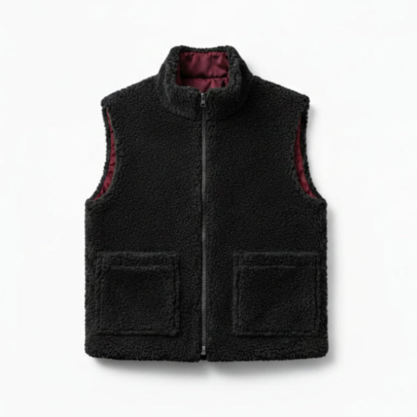 Woolen Unisex Vest - Charcoal-0