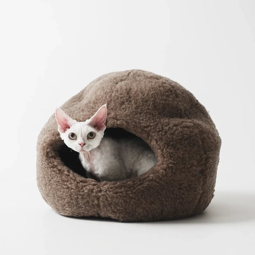 Nest Natural Woolen Pet Bed - Beige-2