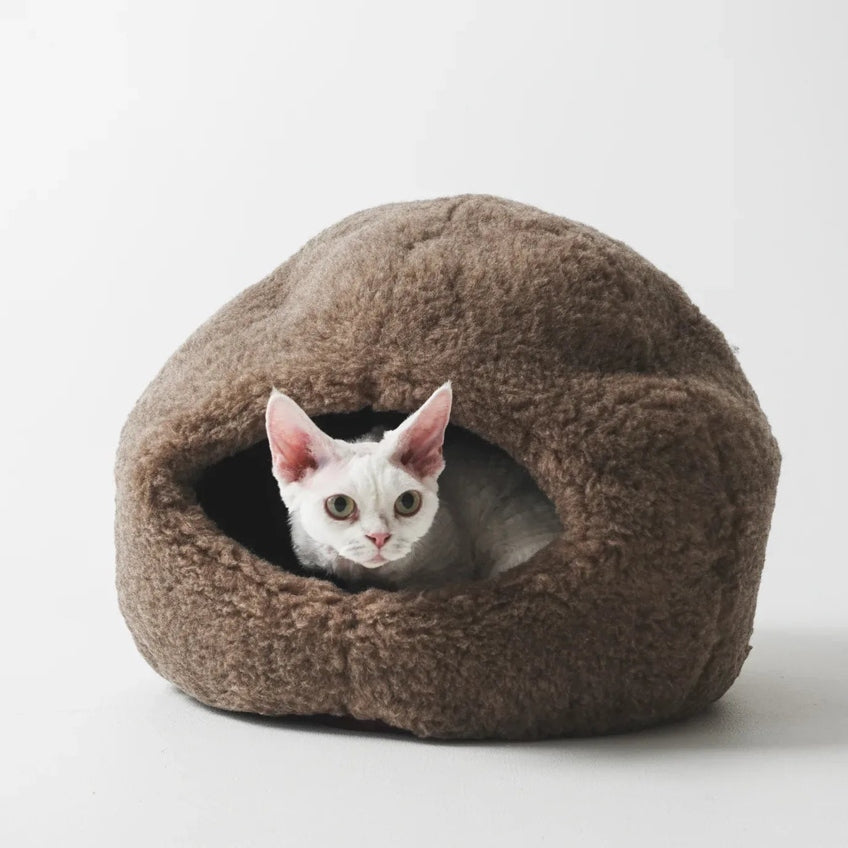 Nest Natural Woolen Pet Bed - Beige-1