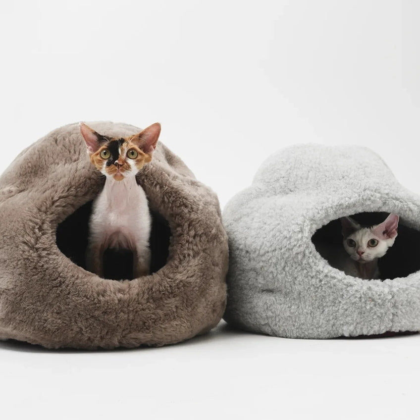 Nest Natural Woolen Pet Bed - Beige-4
