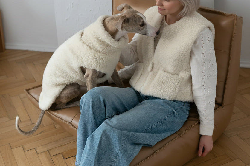 Woolen Dog Vest - White-2