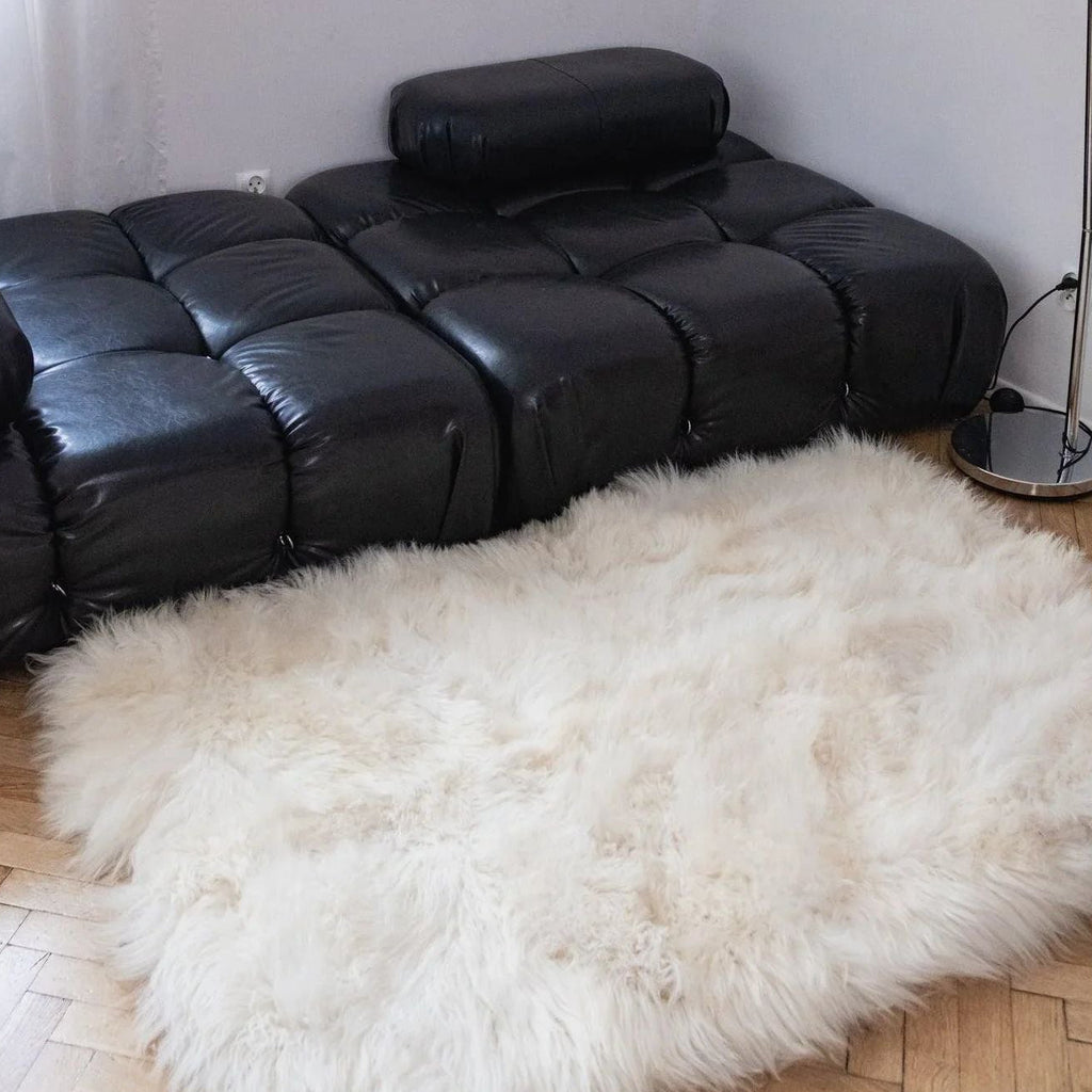 Natural Sheepskin Ivory Carpet - Rectangle-3