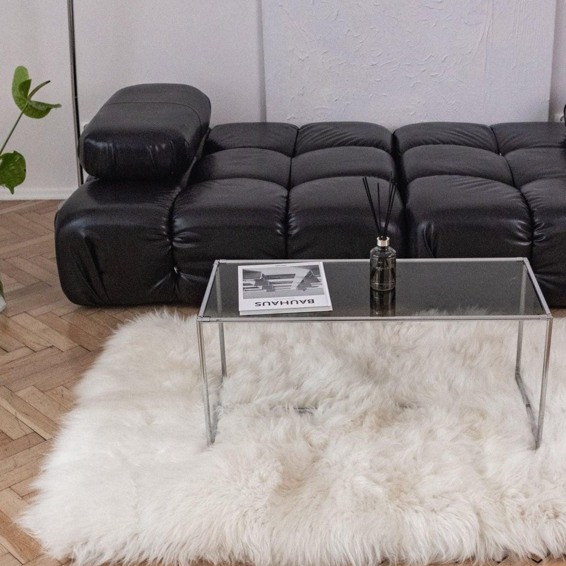 Natural Sheepskin Ivory Carpet - Rectangle-0
