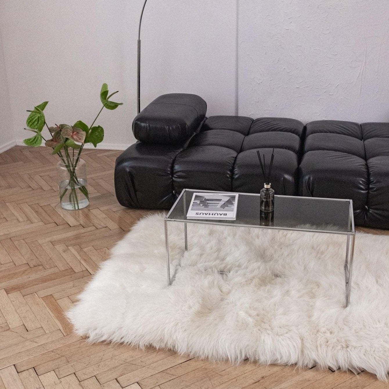 Natural Sheepskin Ivory Carpet - Rectangle-1