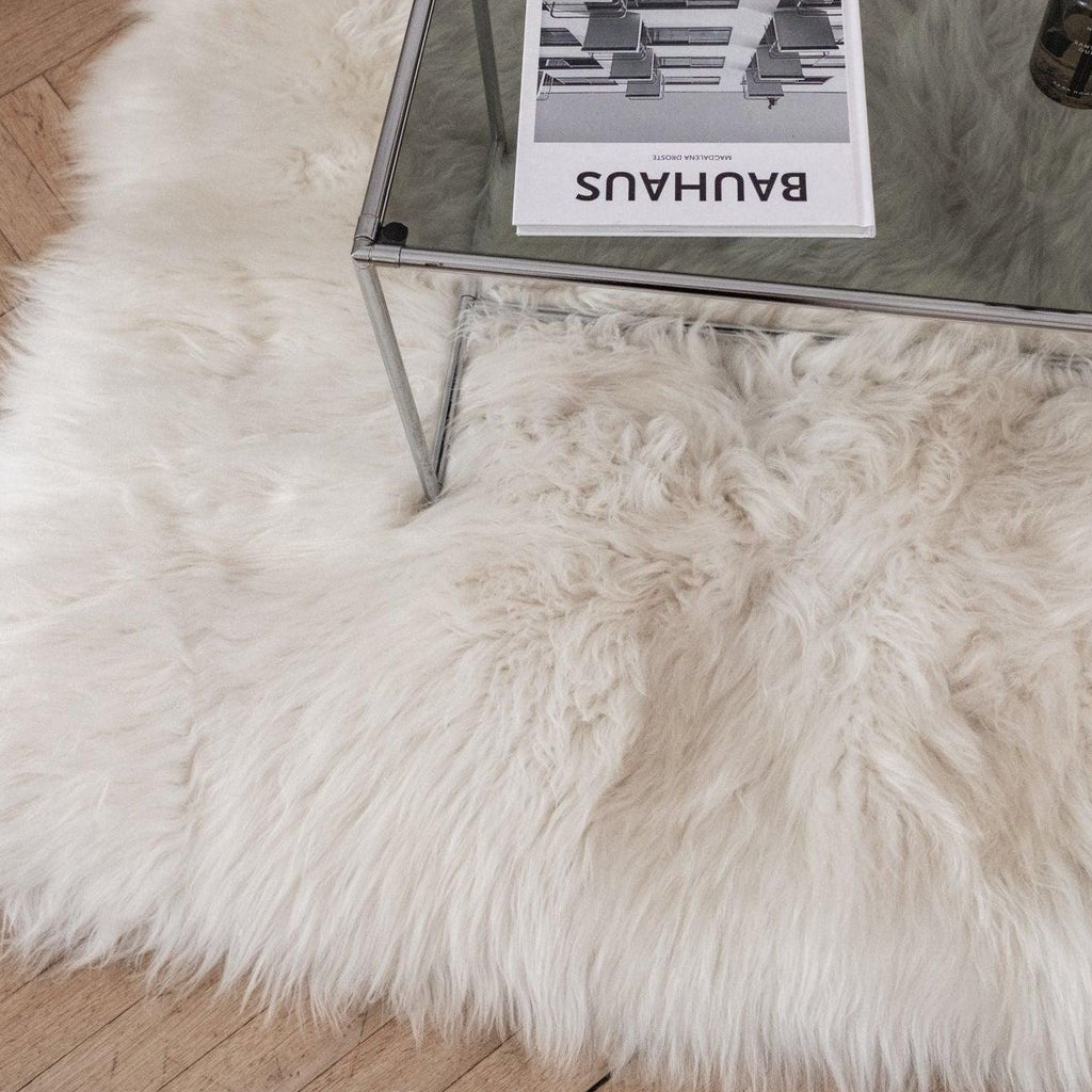 Natural Sheepskin Ivory Carpet - Rectangle-2