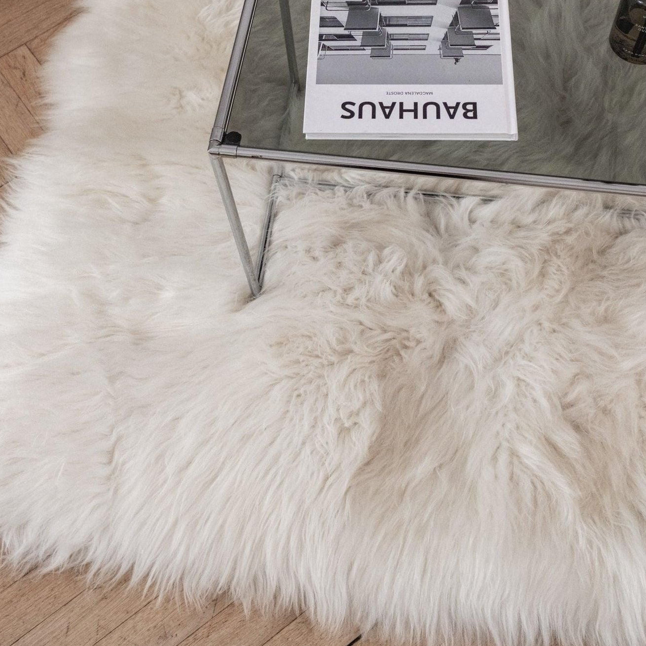 Natural Sheepskin Ivory Carpet - Rectangle-2