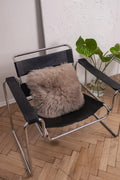 Square Natural Sheepskin Pillow - Greige-2