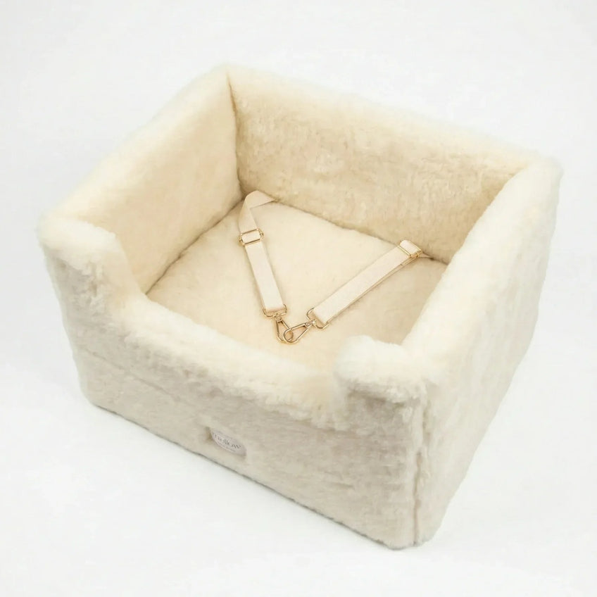 Natural Wool Dog Carrier - Beige-2