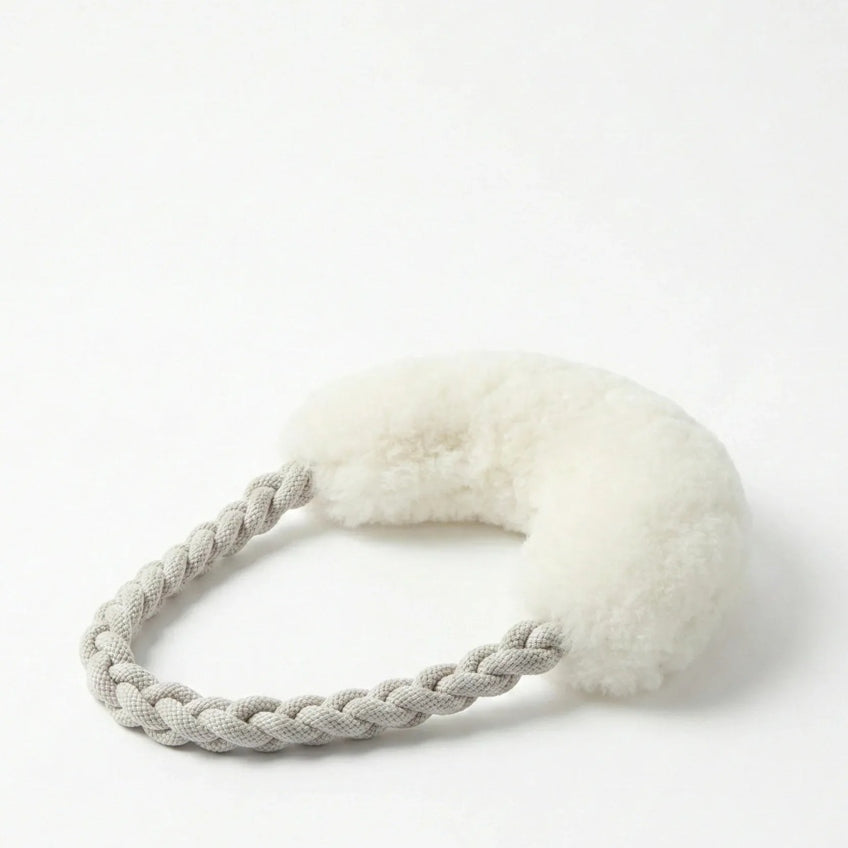 Wool Loop Tug Toy - White-1