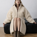 The Woolen Cropped Jacket — White