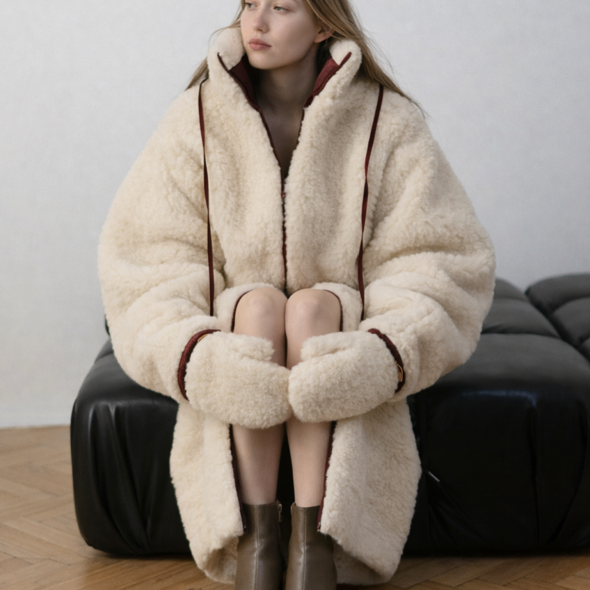 The Woolen Cropped Jacket — White