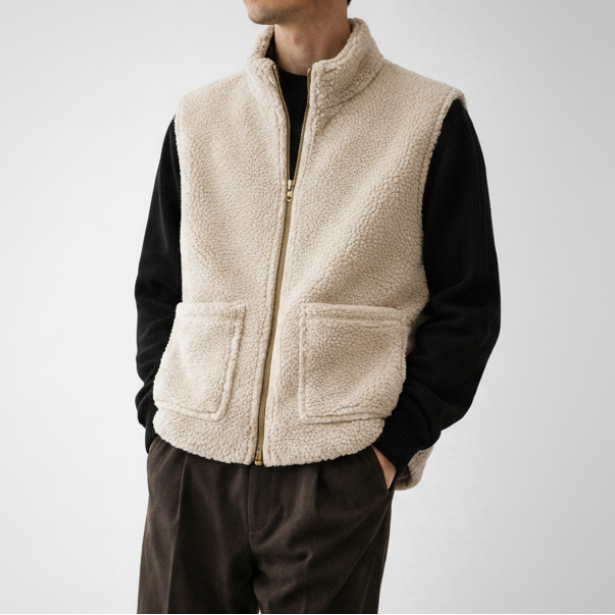 The Woolen Vest (Unisex) — Beige