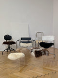 Natural Sheepskin Stool Cover-4
