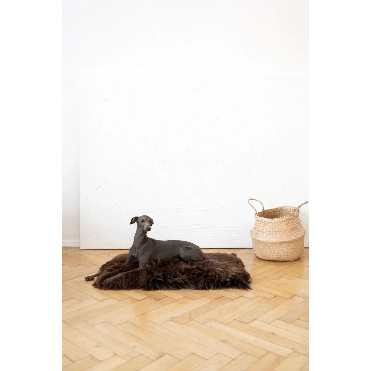  Natural Sheepskin Pet Mat - Brown - Square /Rectangular-2