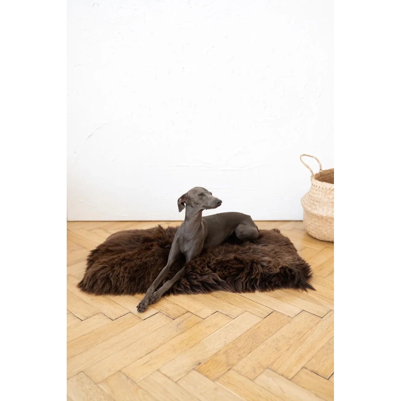  Natural Sheepskin Pet Mat - Brown - Square /Rectangular-1