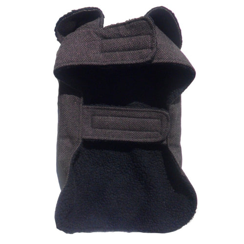 PA Brown Herringbone Dog Coat-1