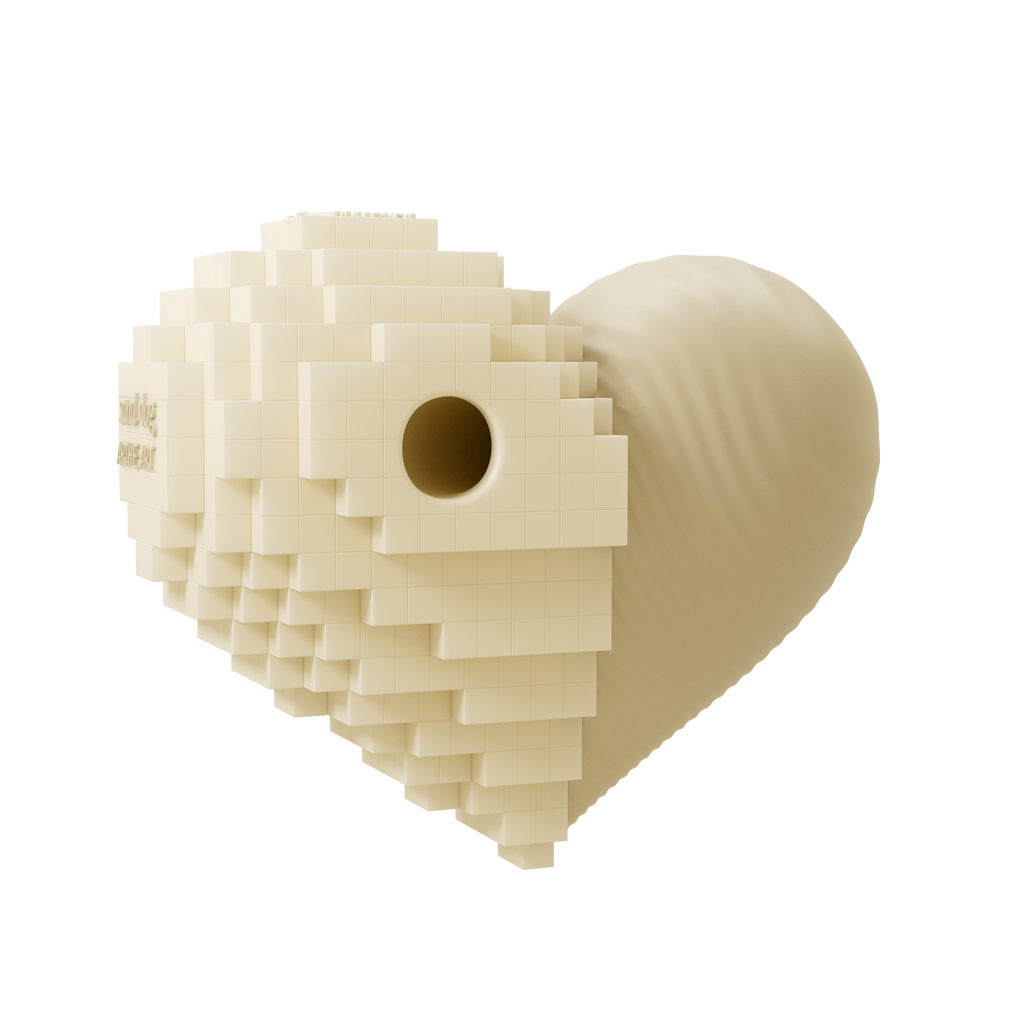 Sculpted Heart Toy — Ivory