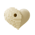 Sculpted Heart Toy — Ivory