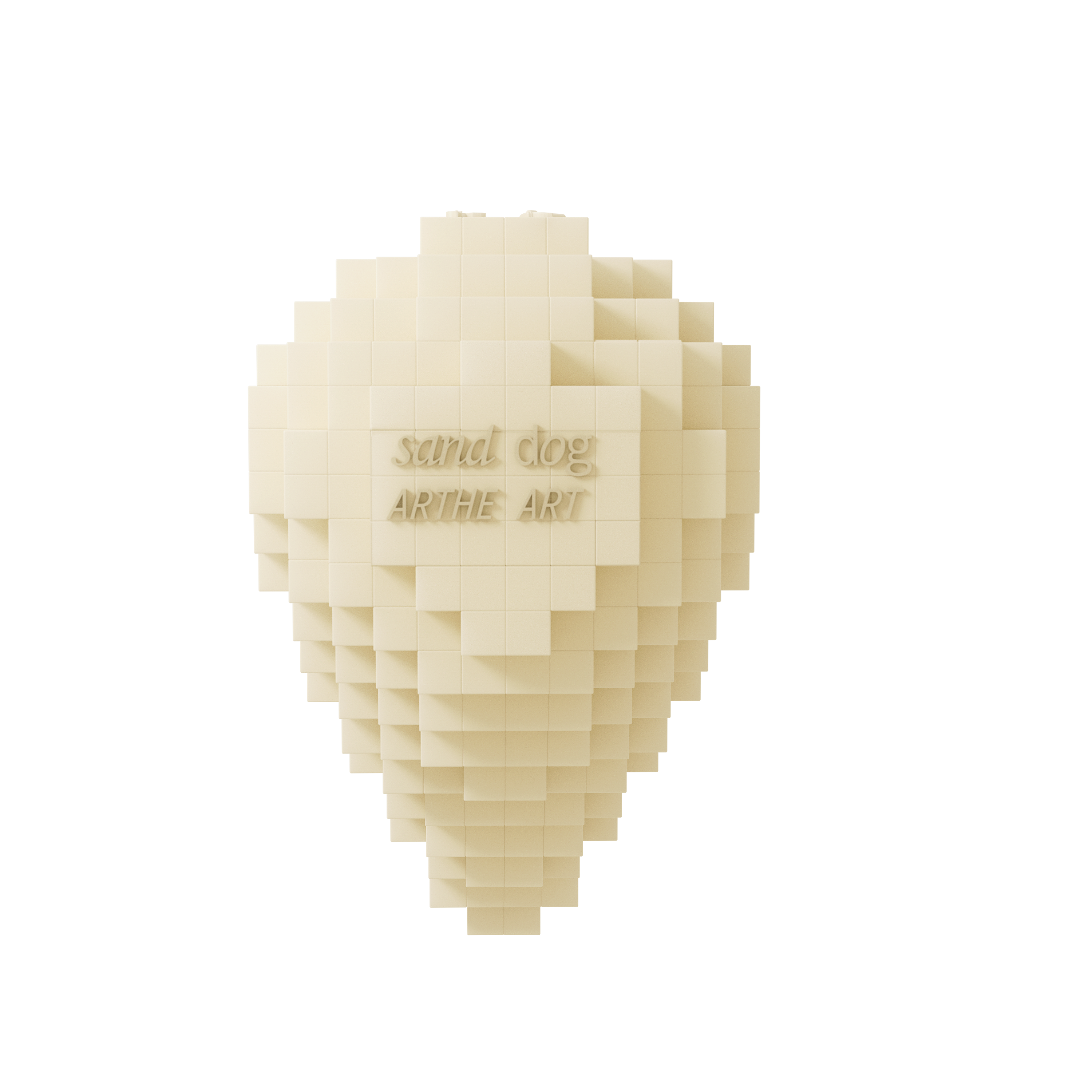 Sculpted Heart Toy — Ivory