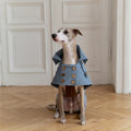 Water-repellent Dog Trench Coat - Light Blue-0