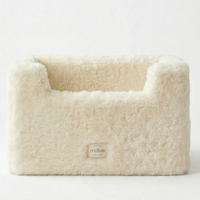 Natural Wool Dog Carrier - White-0