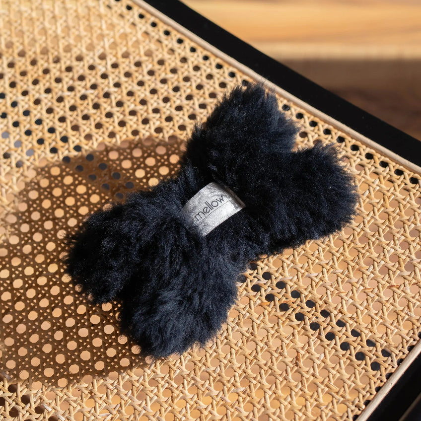 Natural Woolen Dog Toy - Bone - Charcoal-0
